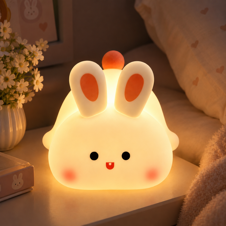 چراغ خواب سیلیکونی خرگوش